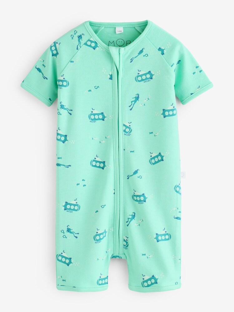 MORI Submarine Sleep Summer Zip Up Romper - Imagen 1 de 1