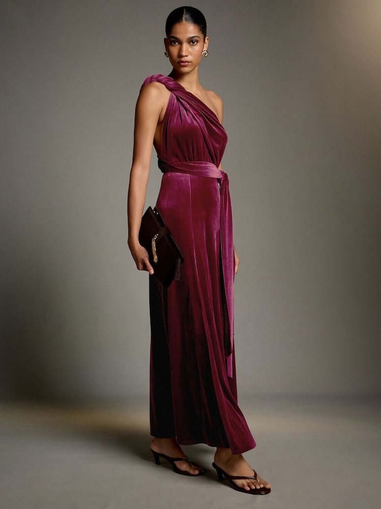 Red Velvet Multiway Wedding Guest Bridesmaid Maxi Dress - Image 1 of 10 Red Velvet Multiway Wedding Guest Bridesmaid Maxi Dress - Image 1 of 10