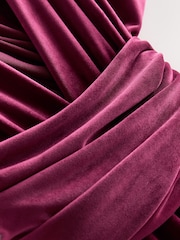 Red Velvet Multiway Wedding Guest Bridesmaid Maxi Dress - Image 10 of 10