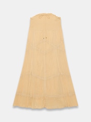 Mint Velvet Yellow Cotton Bandeau Midi Dress - Image 7 of 8