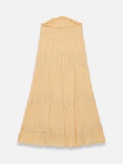 Mint Velvet Yellow Cotton Bandeau Midi Dress - Image 8 of 8