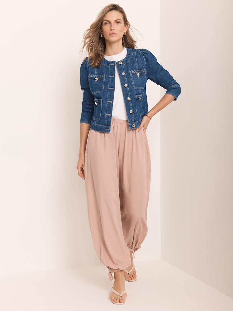 Mint Velvet Pink Balloon Leg Trousers - Image 1 of 7
