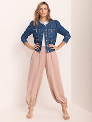 Mint Velvet Pink Balloon Leg Trousers - Image 3 of 7