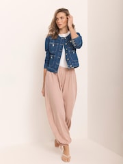 Mint Velvet Pink Balloon Leg Trousers - Image 4 of 7