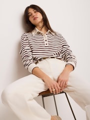Mint Velvet Red Stripe Polo Shirt - Image 2 of 8