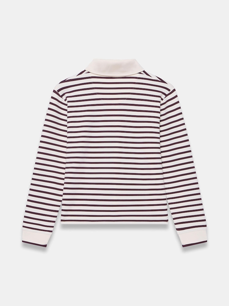 Mint Velvet Red Stripe Polo Shirt - Image 8 of 8 Mint Velvet Red Stripe Polo Shirt - Image 8 of 8