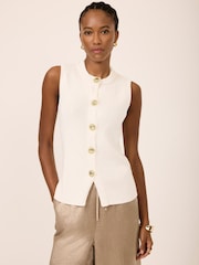 Mint Velvet Cotton Blend Waistcoat Top - 圖片 2/7