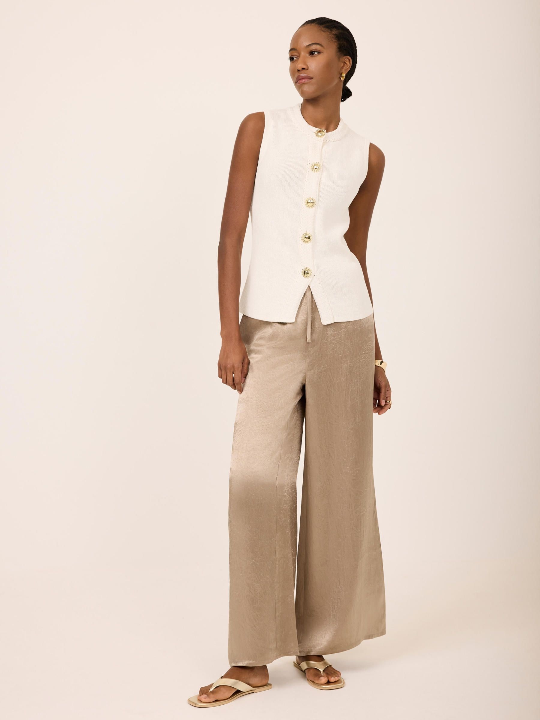 Buy Mint Velvet White Cotton Blend Waistcoat Top from Next USA