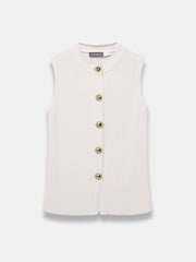 Mint Velvet Cotton Blend Waistcoat Top - 圖片 6/7