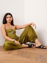 綠色 - Mint Velvet Jersey Bandeau Jumpsuit - 圖片 5/7