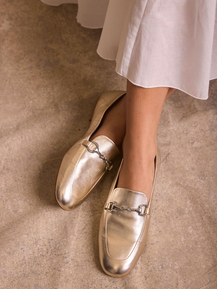 金色 - Mint Velvet Camille Loafers - 圖片 1/5
