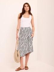 Mint Velvet Blue Printed Wrap Midi Skirt - Image 2 of 7