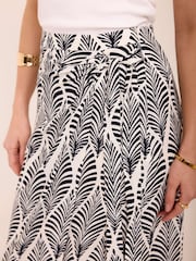 Mint Velvet Blue Printed Wrap Midi Skirt - Image 4 of 7