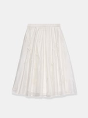 Mint Velvet White Embroidered Butterfly Detail Midi Skirt - Image 7 of 7
