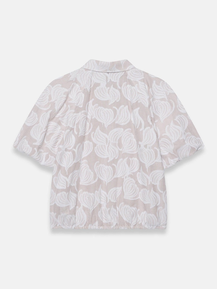 Mint Velvet Natural Cotton Jacquard Striped Shirt - Image 7 of 7 Mint Velvet Natural Cotton Jacquard Striped Shirt - Image 7 of 7