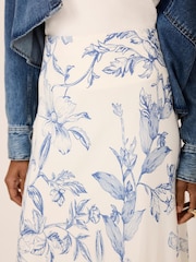 Mint Velvet Blue Floral Print Slip Skirt - Image 5 of 7