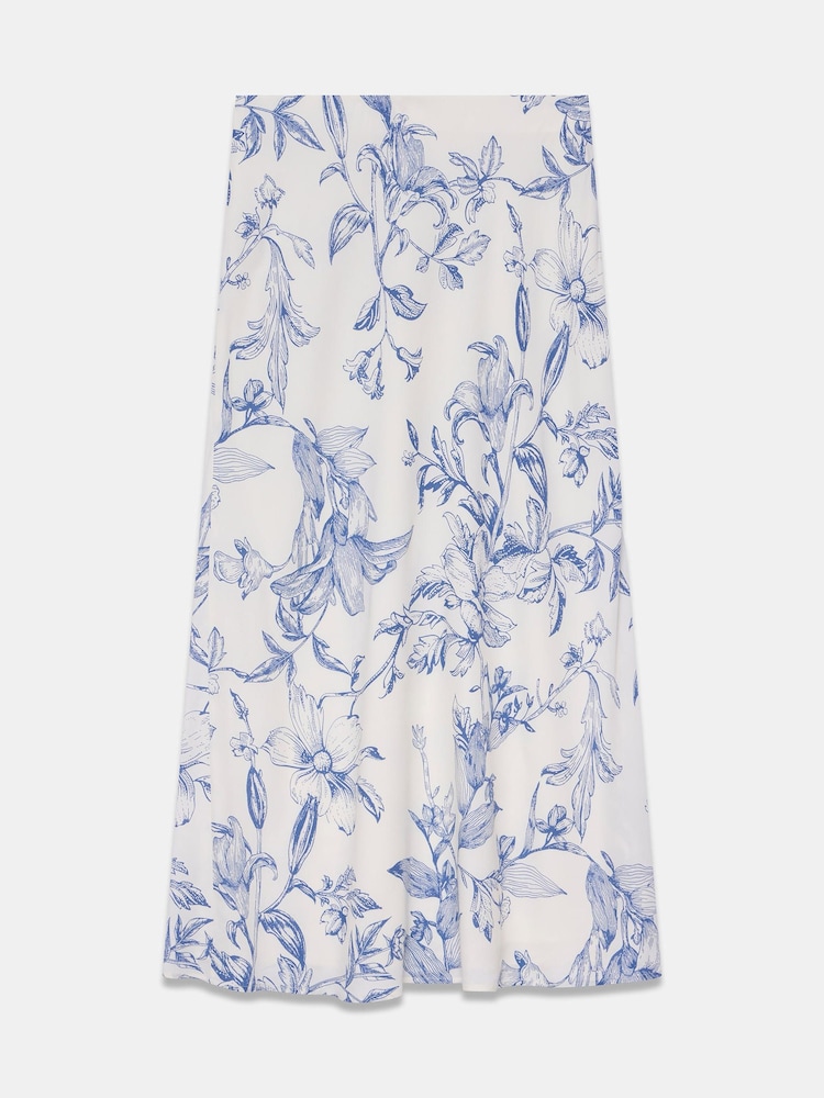 Mint Velvet Blue Floral Print Slip Skirt - Image 7 of 7