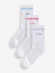 Gym King Pink GKW Tipping Crew Socks 3 Pack - Image 1 of 4