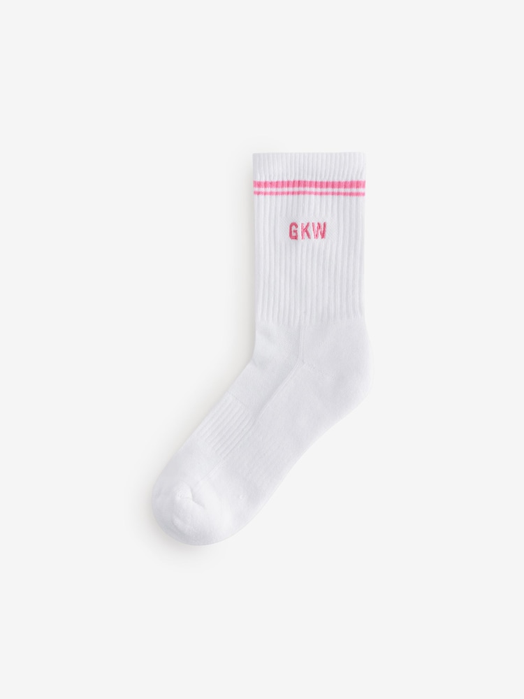 Gym King Pink GKW Tipping Crew Socks 3 Pack - Image 2 of 4