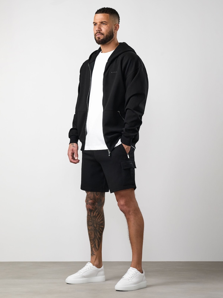 Gym King Black Linear Travel Full Zip Hoodie - Image 1 of 3