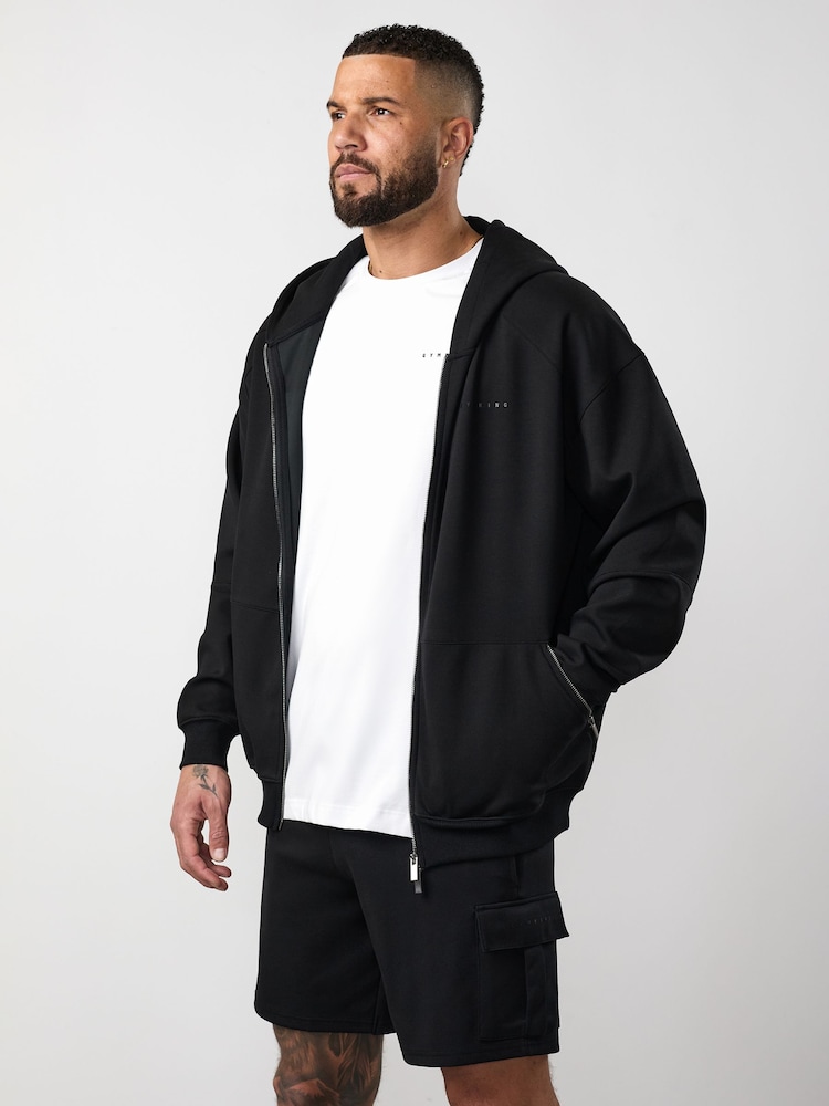 Gym King Black Linear Travel Full Zip Hoodie - Image 3 of 3