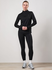 Gym King Black Victory Performance 1/4 Zip Funnel T-Shirt - Image 1 of 4