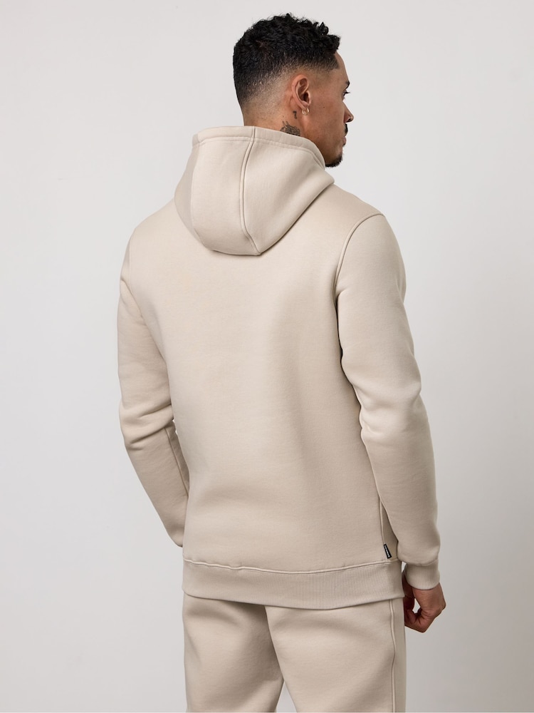 Gym King Beige Fundamental Hoodie - Image 2 of 4 Gym King Beige Fundamental Hoodie - Image 2 of 4