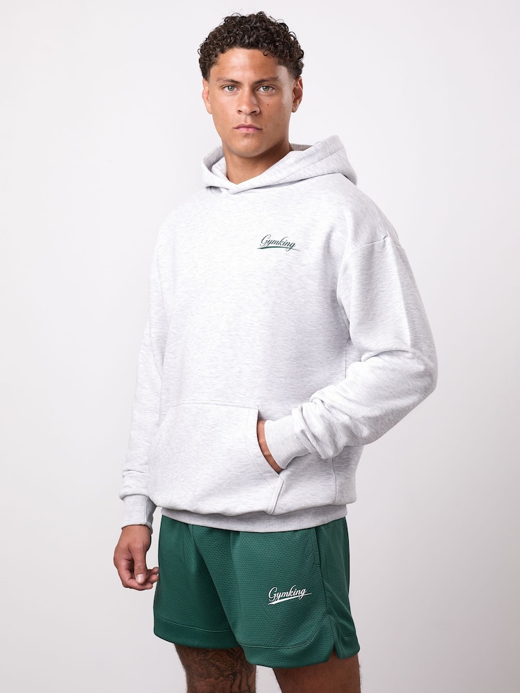 Gym King Grey College Lightweight Hoodie - Image 3 of 3