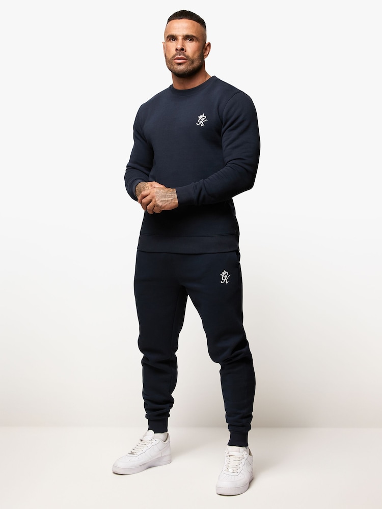 Gym King Blue Fundamental Fleece Crew - Image 1 of 4 Gym King Blue Fundamental Fleece Crew - Image 1 of 4