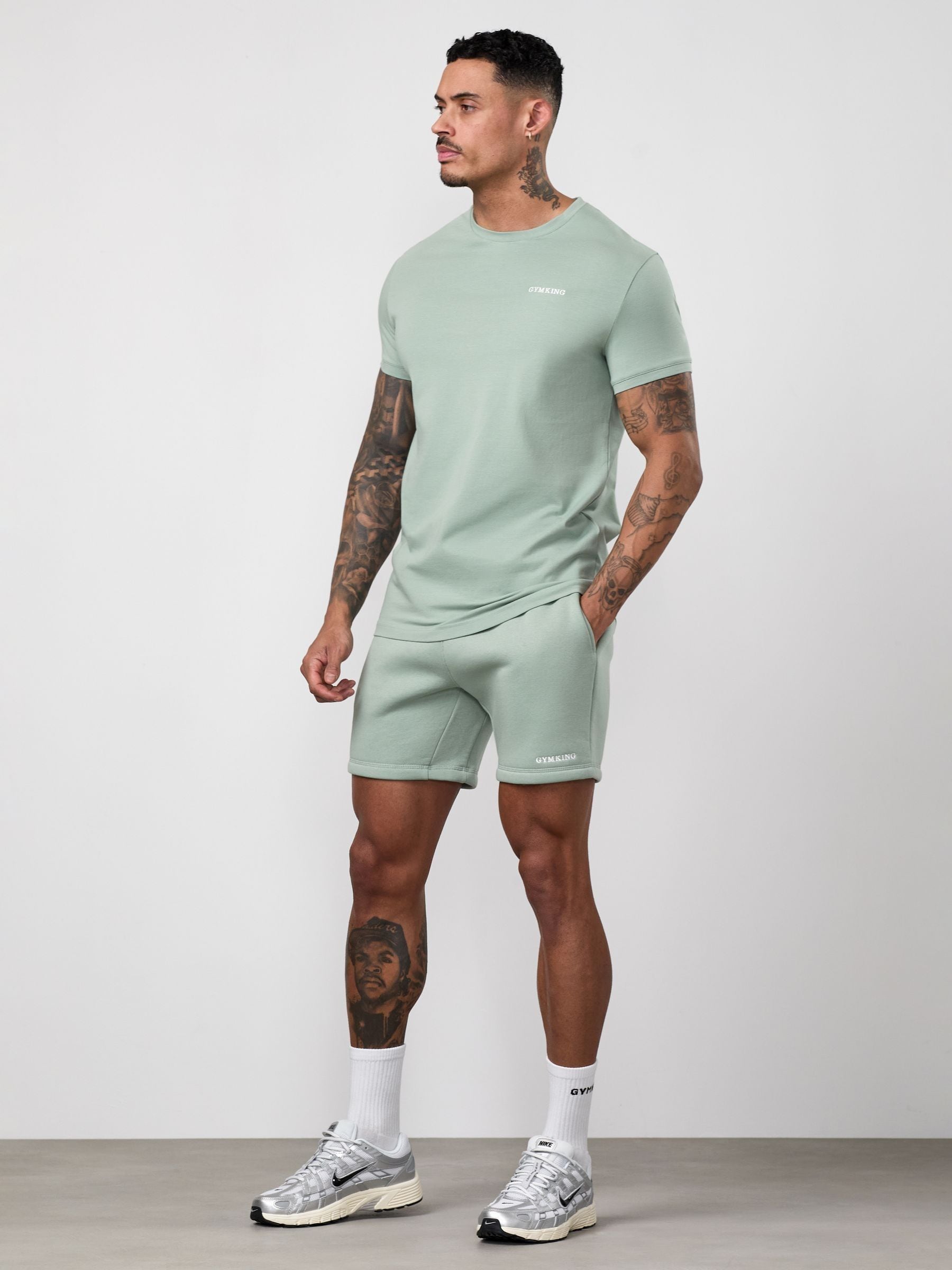 Buy Gym King Green Fundamental Linear Shorts from Next USA