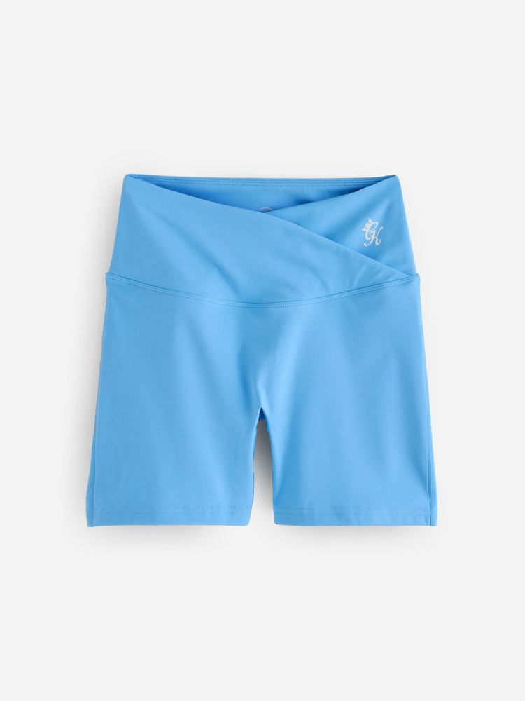 Gym King Blue 365 5" Wrap Over Shorts - Image 4 of 4 Gym King Blue 365 5" Wrap Over Shorts - Image 4 of 4