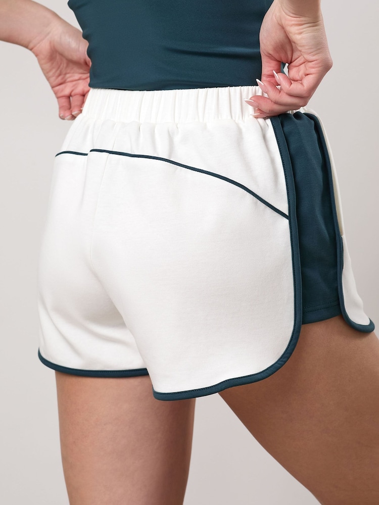 Gym King White Heritage Track Shorts - Image 4 of 4