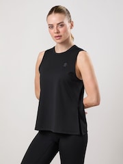 Gym King Black Victory Performance Split Hem Tank - Image 3 of 4
