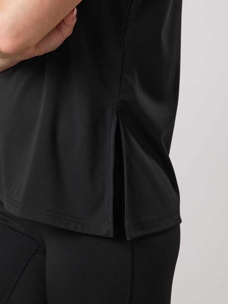 Gym King Black Victory Performance Split Hem Tank - Image 4 of 4 Gym King Black Victory Performance Split Hem Tank - Image 4 of 4