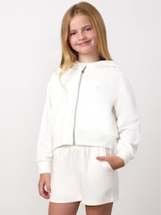 Gym King White Junior Victory Boxy Full Zip Hoodie - Image 3 of 4