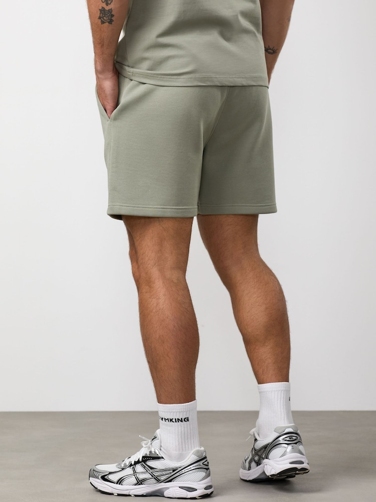 Gym King Green Heritage Crest Loopback Shorts - Image 2 of 3 Gym King Green Heritage Crest Loopback Shorts - Image 2 of 3