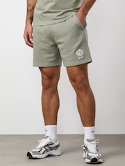 Gym King Green Heritage Crest Loopback Shorts - Image 3 of 3