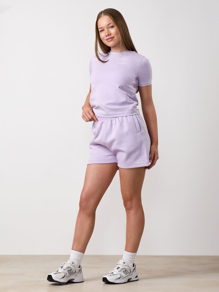 Gym King Purple Junior 365 Fleece Shorts - Image 1 of 3