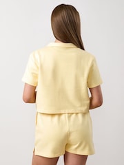 Gym King Yellow Junior Haze Loopback Collar Top - Image 2 of 3