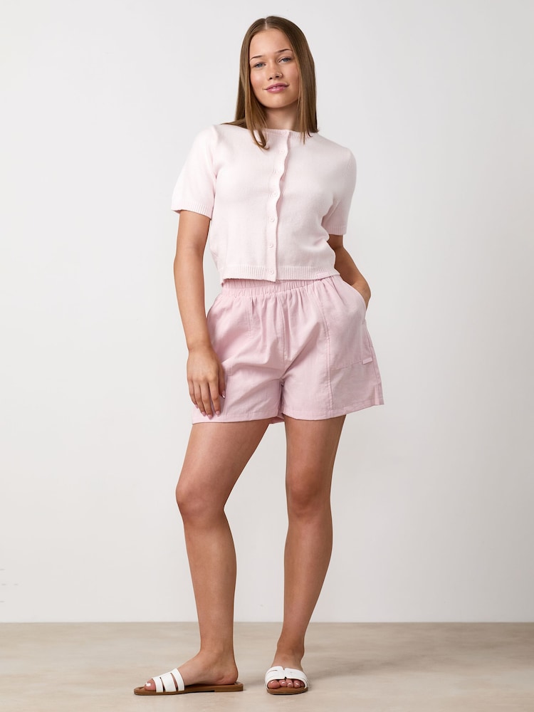 Gym King Pink Junior Signature Woven Shorts - Image 1 of 3