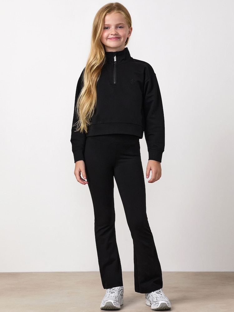 Қара - Gym King Mini Victory Boxy 1/4 Zip воронкалы секіргіш - 4суретінің 1 суреті