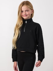 Қара - Gym King Mini Victory Boxy 1/4 Zip воронкалы секіргіш - 4суретінің 3 суреті