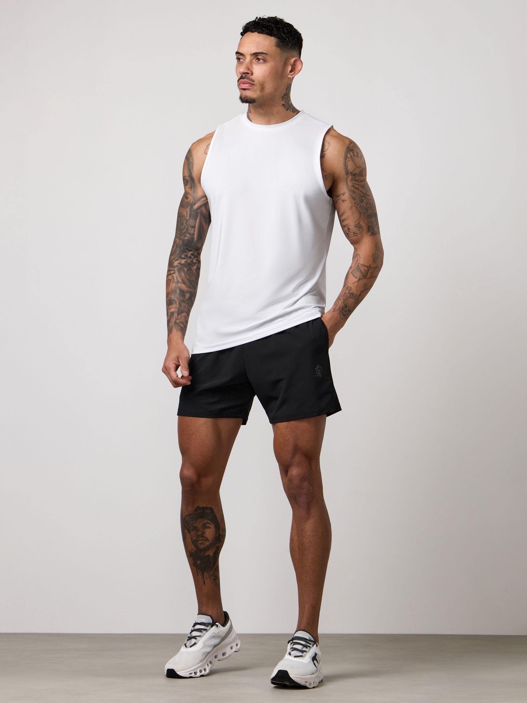 Gym King Men's White Victory Performance Vest - Image 3