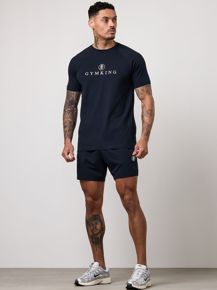 Bleu - Gym King Pro Knitted T-Shirt - Image 2 de 3