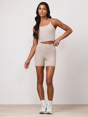 Gym King Taupe Brown 365 Long Line Tank Top - Image 1 of 3