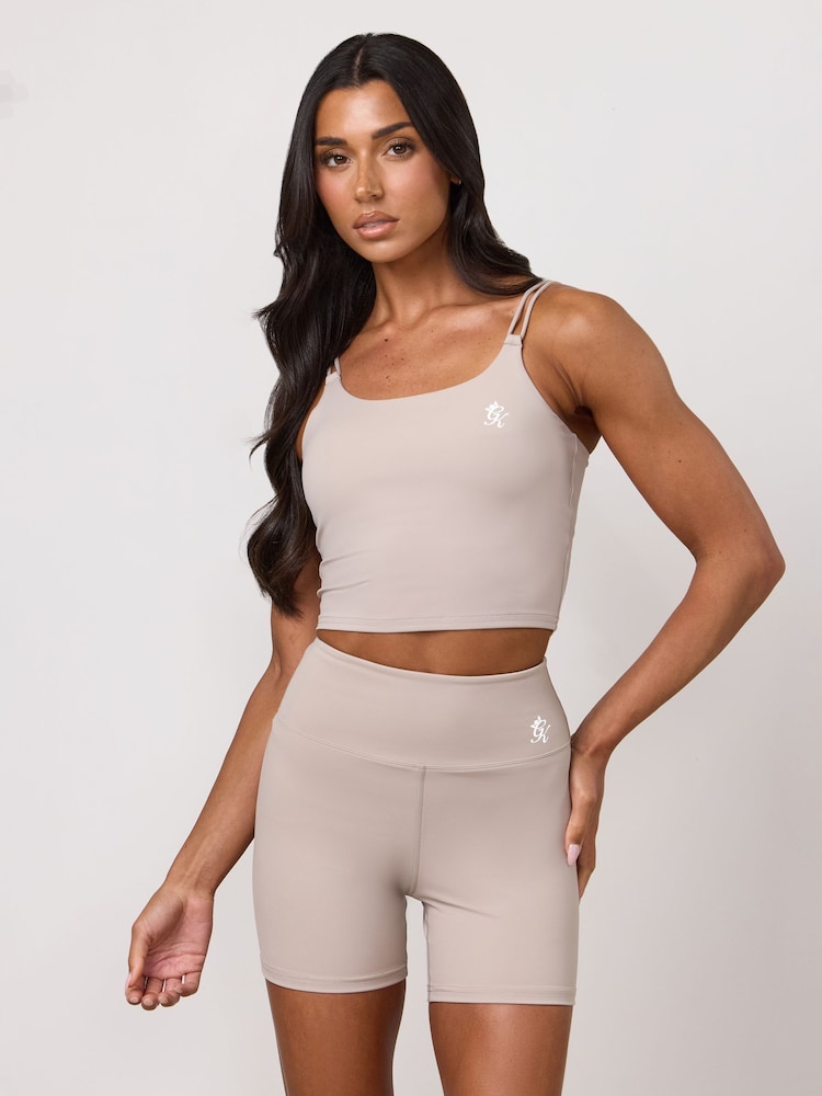 Gym King Taupe Brown 365 Long Line Tank Top - Image 2 of 3