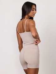 Gym King Taupe Brown 365 Long Line Tank Top - Image 3 of 3