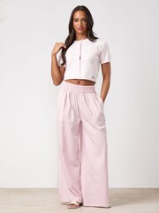 Gym King Pink Short Sleeve Knit Cardigan - Image 1 of 3