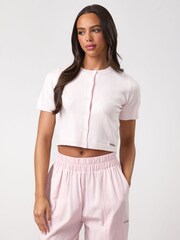 Gym King Pink Short Sleeve Knit Cardigan - Image 3 of 3