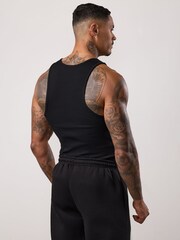 Gym King Black Fundamental Rib Vest - Image 3 of 3